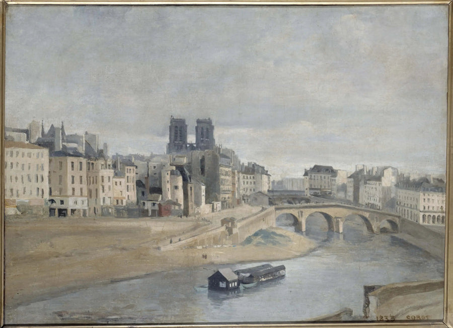 Quai des Orfèvres and Saint-Michel Bridge - Jean-Baptiste Camille Corot
