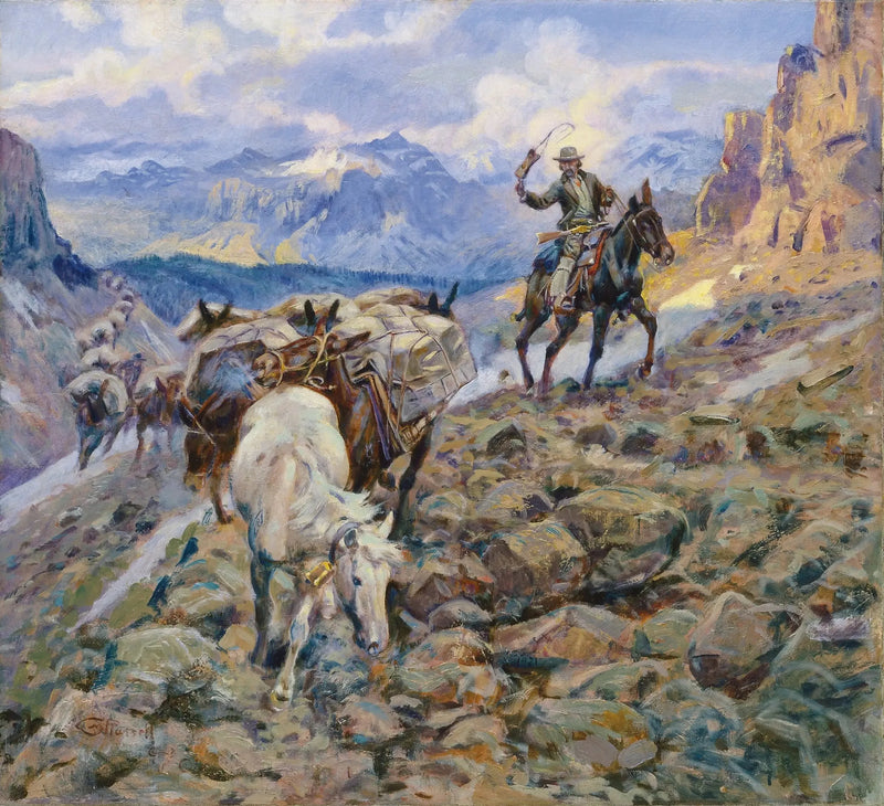 When the mules porte des diamonds - Charles Marion Russell