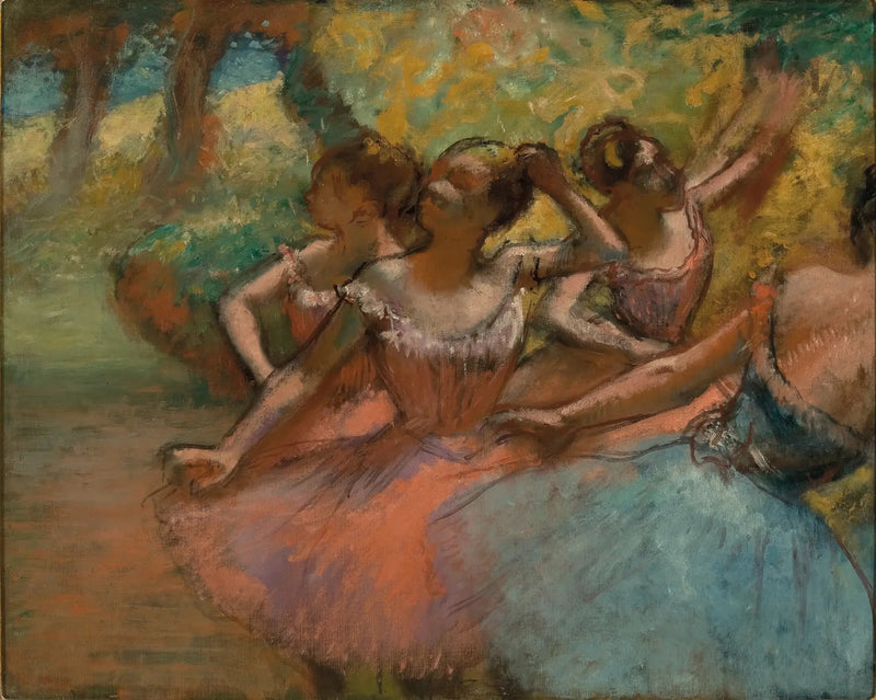 Four Ballerinas on Stage - Edgar Degas