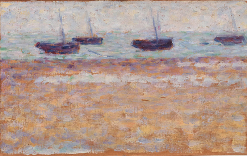 Four Boats at Grandcamp - Georges Seurat