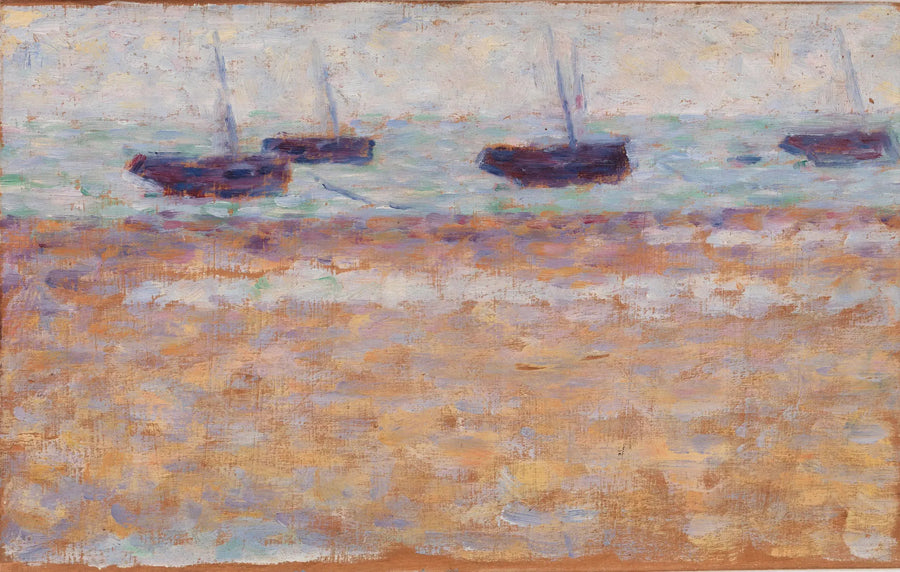 Four Boats at Grandcamp - Georges Seurat