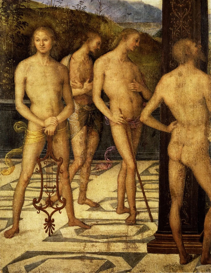 Four Male Figures - Pietro Perugino