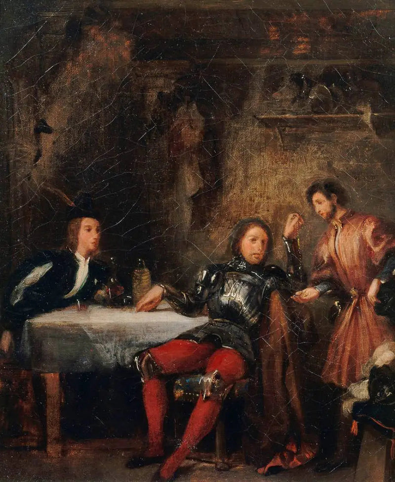 Quentin Durward and the Scarred One - Eugène Delacroix