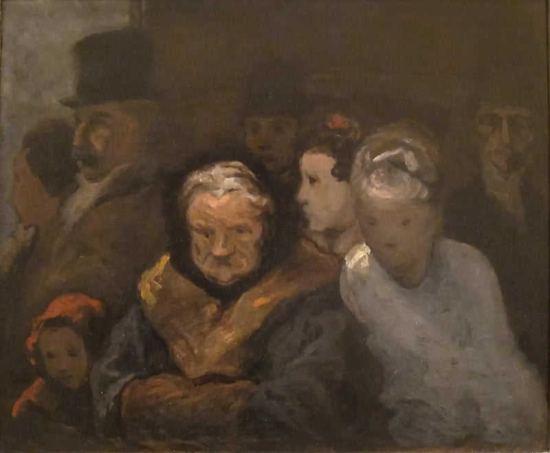 Leave the theater - Honoré Daumier