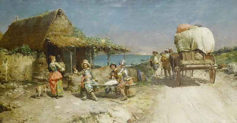 Refreshments in a roadside inn - Cesare Augusto Detti