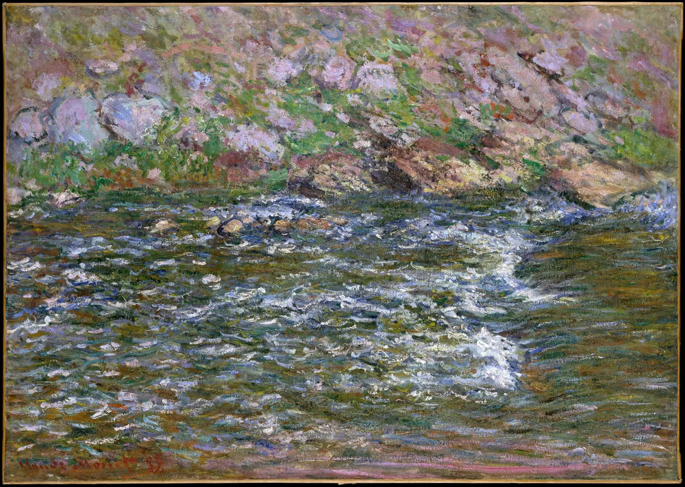 Rapides sur la petite creuse à Fresselines - Claude Monet image 1 copie peinte à la main à l’huile
