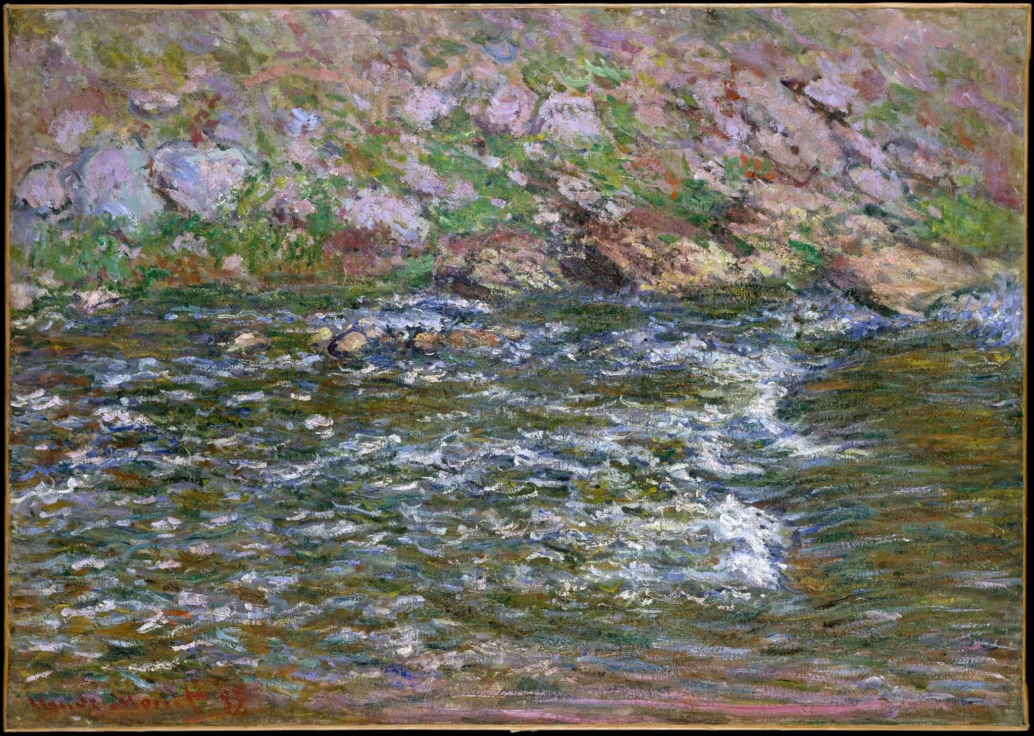 Rapides sur la petite creuse à Fresselines - Claude Monet image 1 copie peinte à la main à l’huile