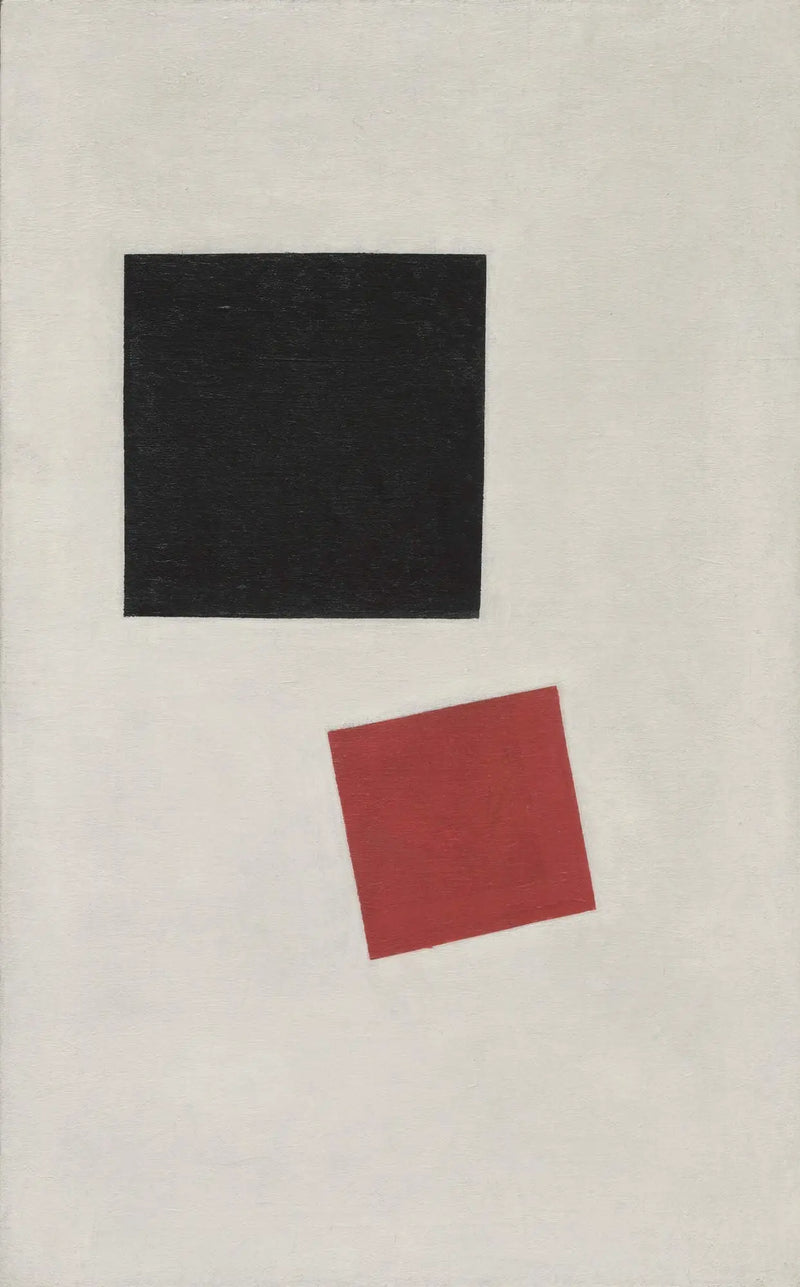 Pictorial realism of a boy with a backpack - Masses de couleurs dans la quatrième dimension - Kazimir Malevich