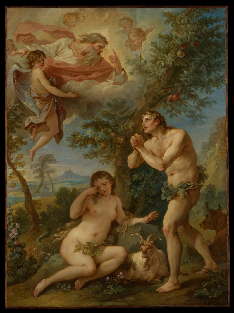 The Rebuke of Adam and Eve - Charles Joseph Natoire