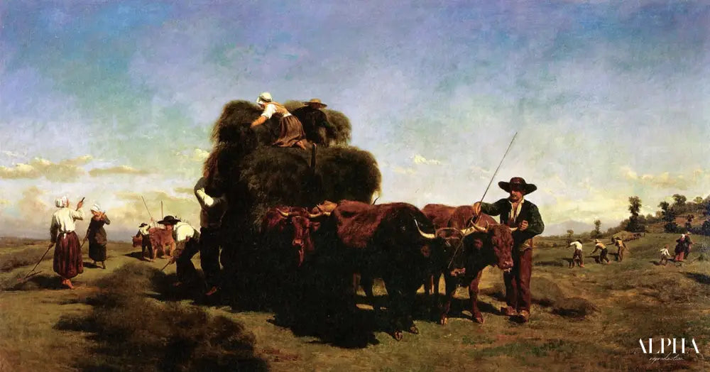 Haymaking in the Auvergne - Rosa Bonheur - Reproductions de tableaux et peintures haut de gamme