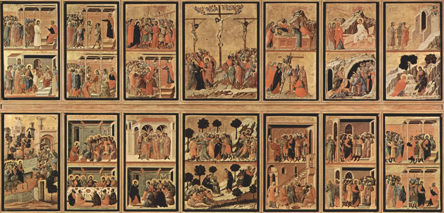 Reconfiguration of the back of the Maesta altarpiece of Siena - Duccio di Buoninsegna