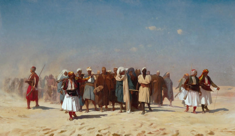 Egyptian recruits crossing the desert - Jean-Léon Gérôme