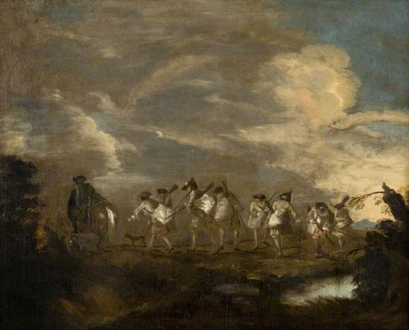 Recrues qui vont rejoindre le regiment - Antoine Watteau