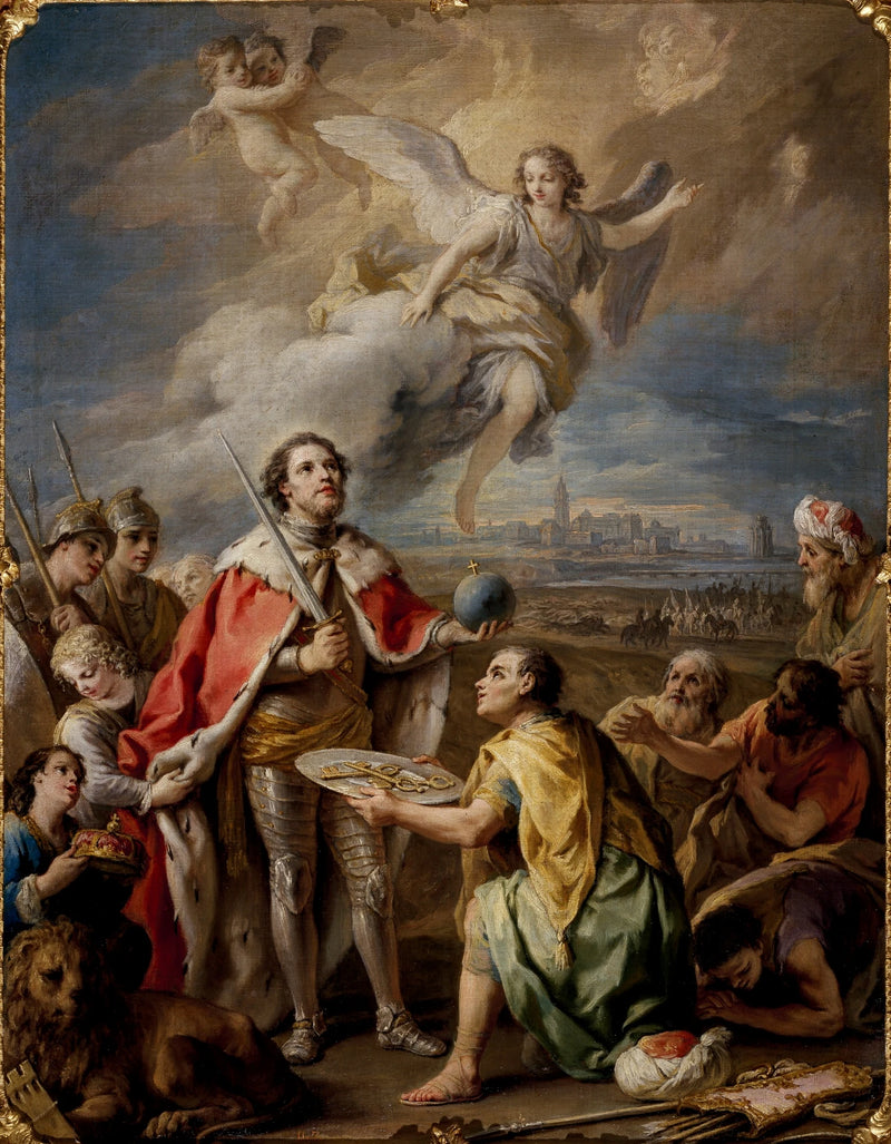 rédition de Séville au roi San Fernando. - Charles Joseph Flipart