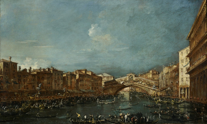 Regatta on the Rialto Bridge - Francesco Guardi