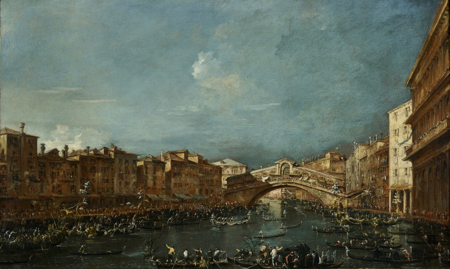 Regatta on the Rialto Bridge - Francesco Guardi
