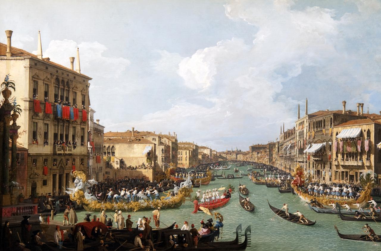 Regatta on the Grand Canal - Canaletto