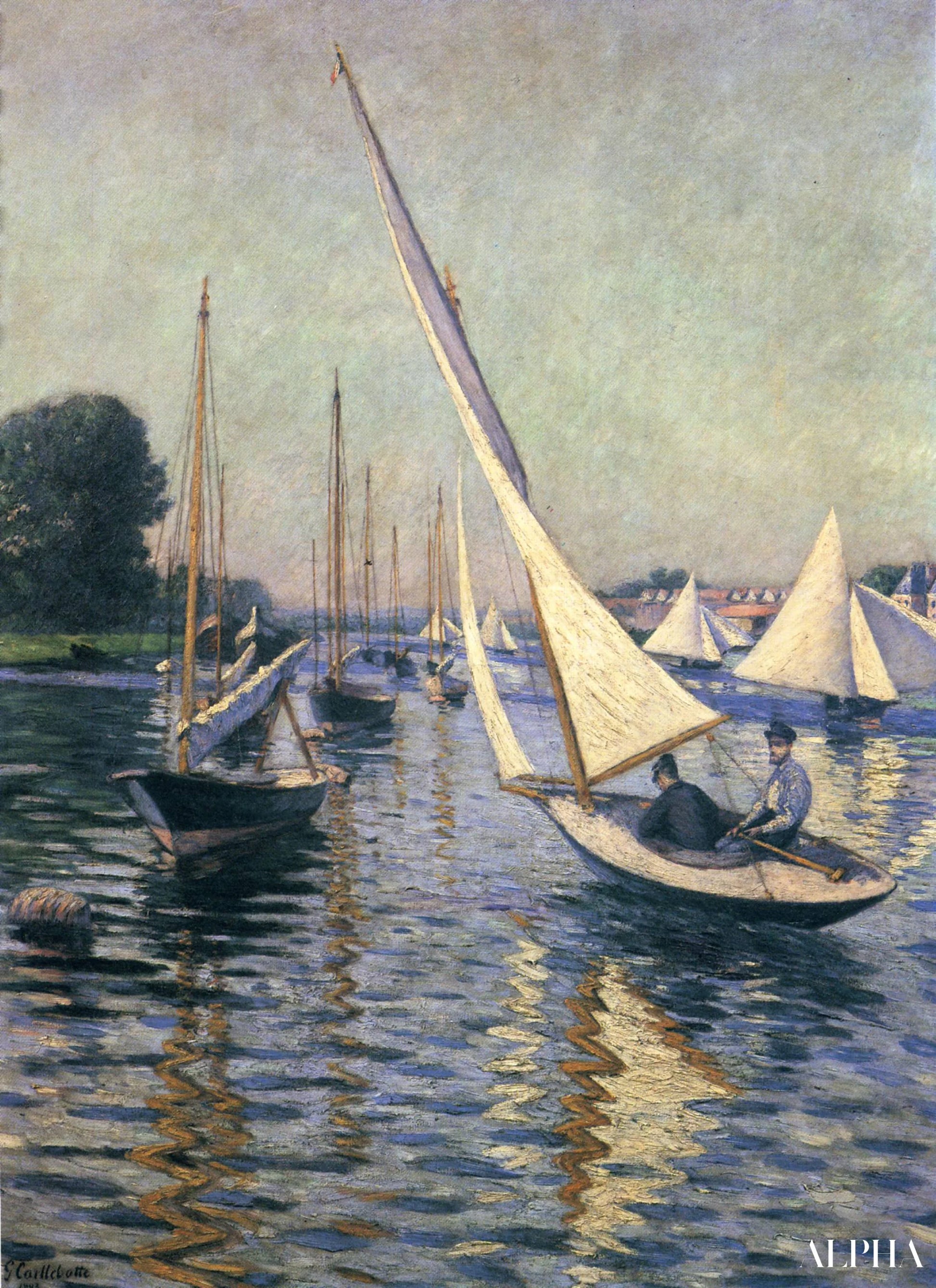 Regatta at Argenteuil - Caillebotte - High-end reproductions of paintings and artworks