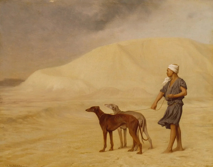 Dog Relay in the Desert - Jean-Léon Gérôme