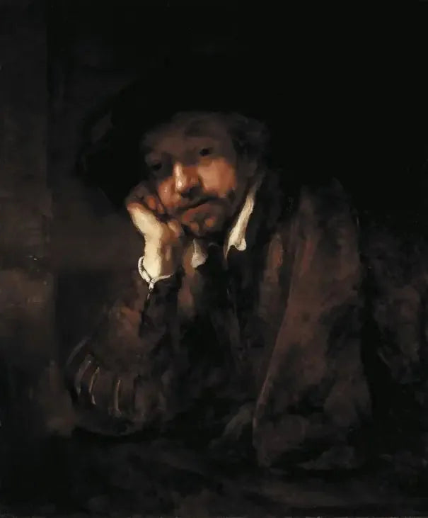 Rembrandt leaning on a windowsill - Rembrandt