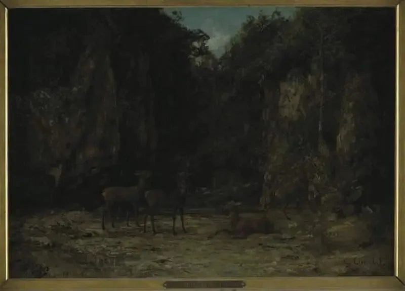 Deer Herd at Dusk - Gustave Courbet