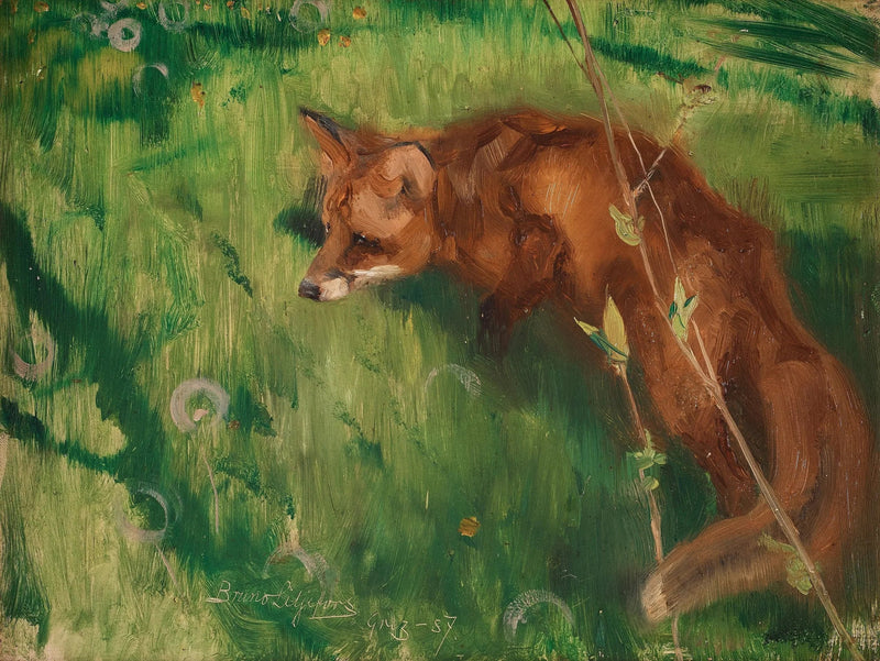 Fox on the prowl, Grez - Bruno Liljefors