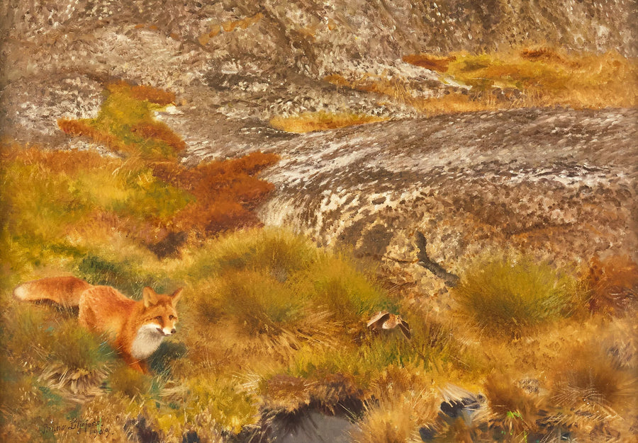 Fox and snipe - Bruno Liljefors