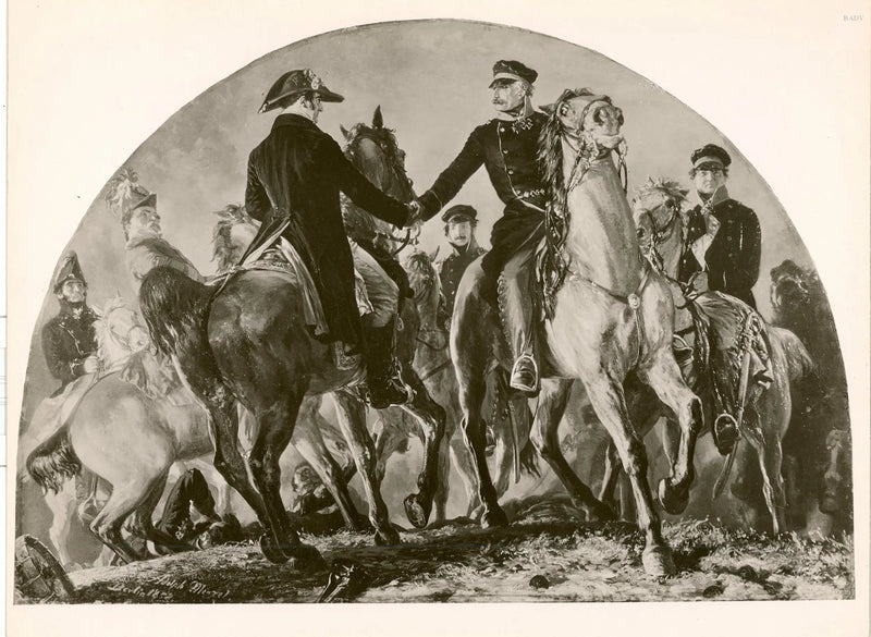 Meeting of Blücher and Wellington - Adolph von Menzel