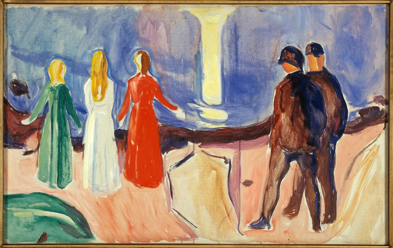 Meeting on the Beach - Edvard Munch