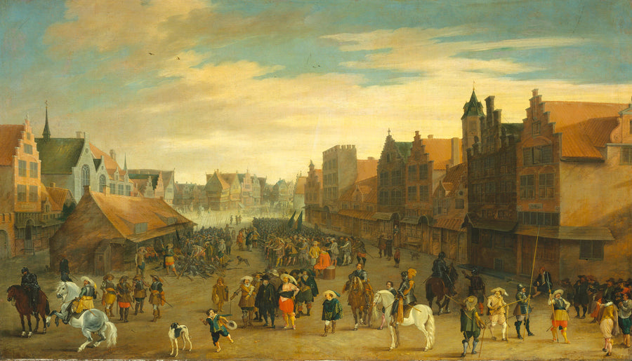 Le renvoi des aubergistes par le prince Maurits sur la Neude à Utrecht, le 31 juillet 1618 - Paulus van Hillegaert