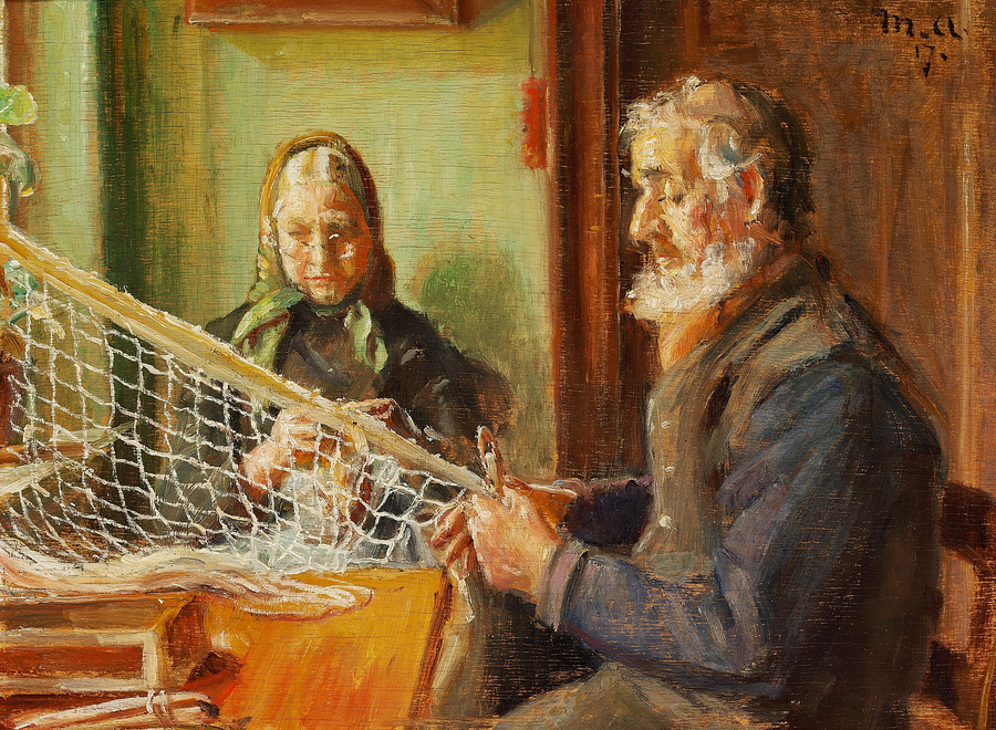 Repairing the net. - Michael Peter Ancher