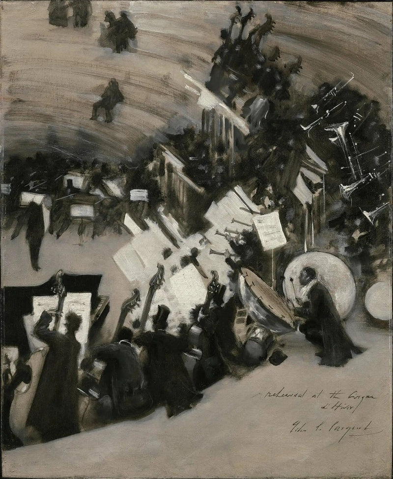Orchestra Rehearsal Pasdeloup at the Winter Circus - John Singer Sargent