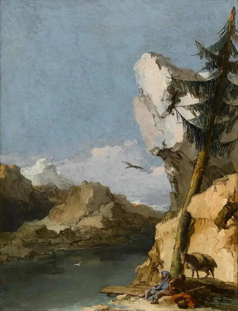 Repos pendant la fuite en Egypt - Giovanni Battista Tiepolo