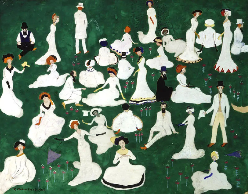 Repos. Société avec des chapeaux hauts de forme - Kazimir Malevich