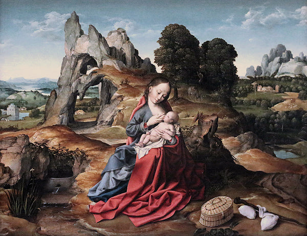 Rest during the flight to Egypt - Joos van Cleve