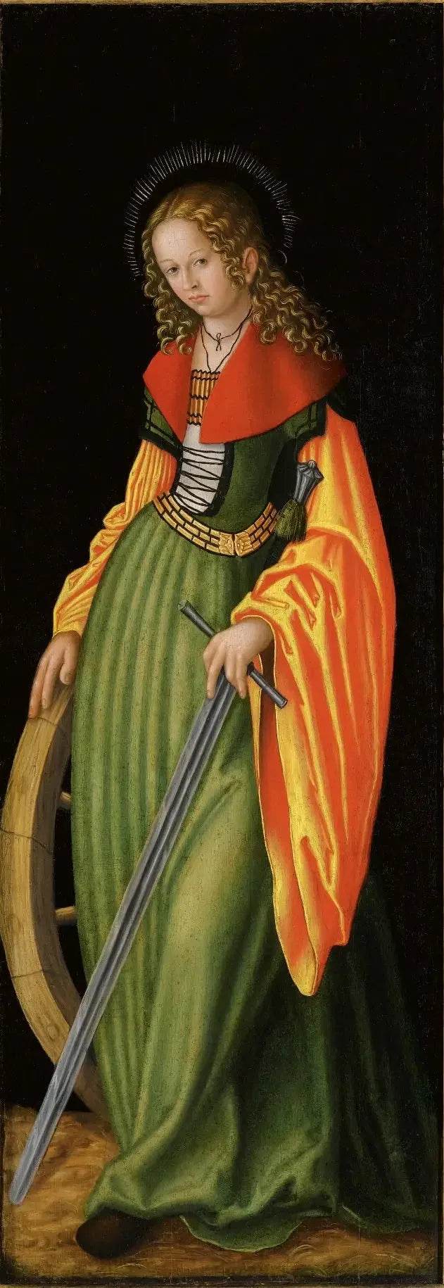 Retable de Feilitzsch [aile droite, recto] : Sainte Catherine - Lucas Cranach l'Ancien