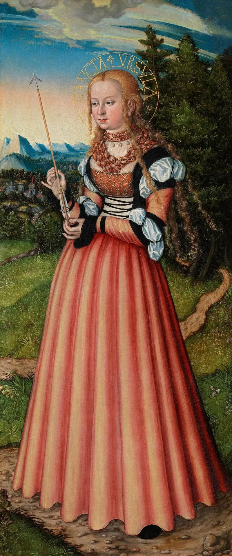 Retable de Pfirtscher : Sainte Ursule - Lucas Cranach l'Ancien