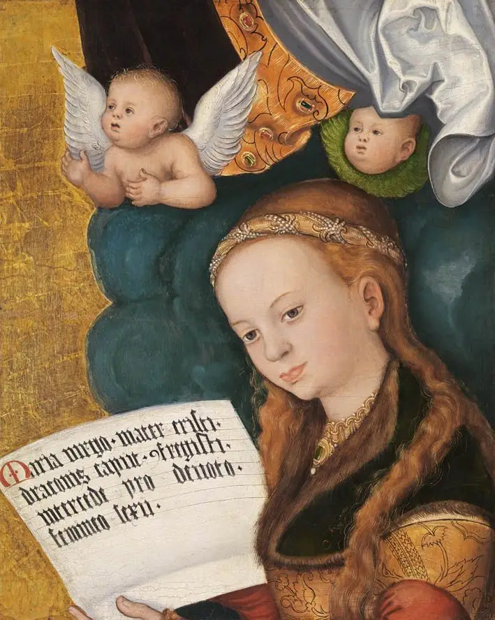 Prague Altarpiece [central panel, fragment] : Saint Margaret - Lucas Cranach the Elder
