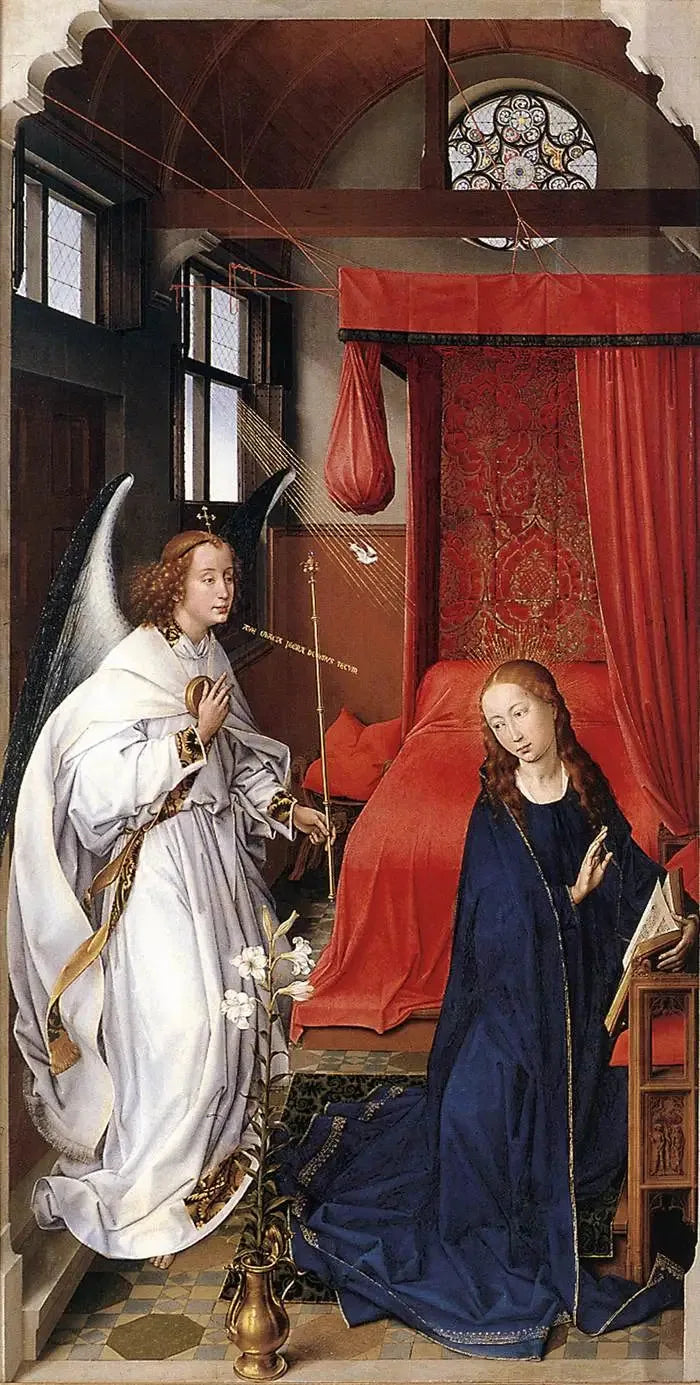 Retable de saint Colomba : Annunciation - Rogier van der Weyden