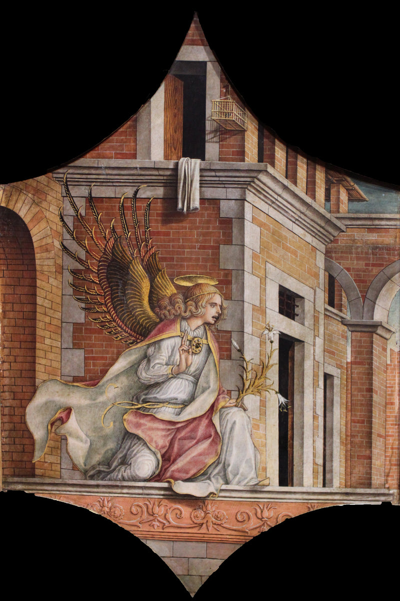 Retable de San Domenico : The Annunciation Angel - Carlo Crivelli