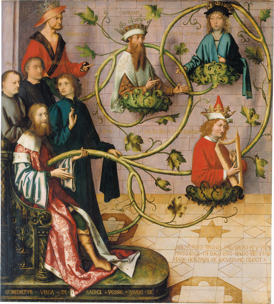 Dominican altarpiece of Frankfurt: Tree of Jesse (lower part) - Hans Holbein the Elder