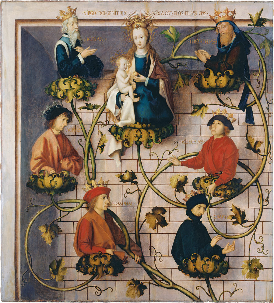 Dominican altarpiece of Frankfurt: Tree of Jesse (upper part) - Hans Holbein the Elder