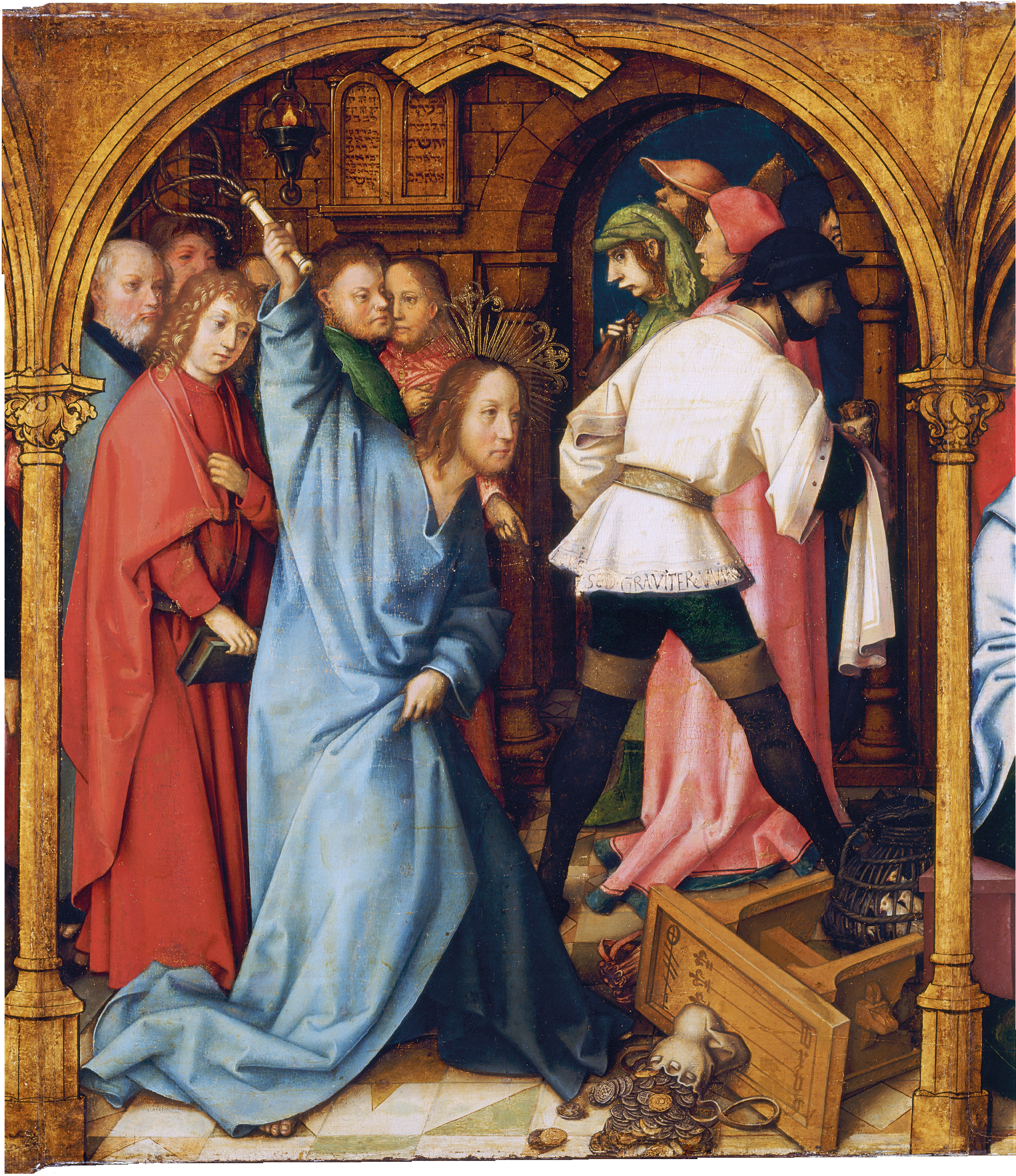 Retable dominicain de Francfort: La purification du temple - Hans Holbein the Elder - Alpha Reproduction