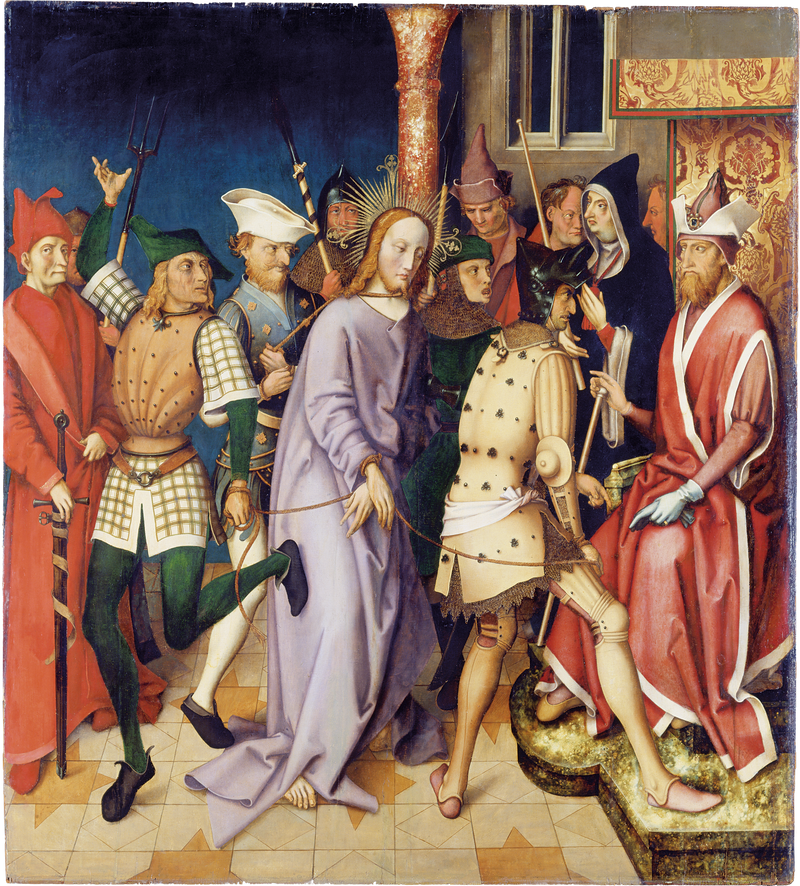 Dominican altarpiece of Frankfurt: Christ before Pontius Pilate - Hans Holbein the Elder