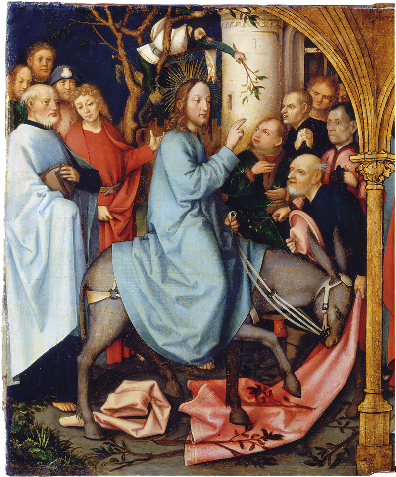 Dominican altarpiece of Frankfurt: The Entry into Jerusalem - Hans Holbein the Elder