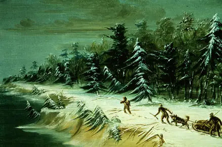 Retour au fort Frontenac en traîneau. Février 1679 - George Catlin - Alpha Reproduction