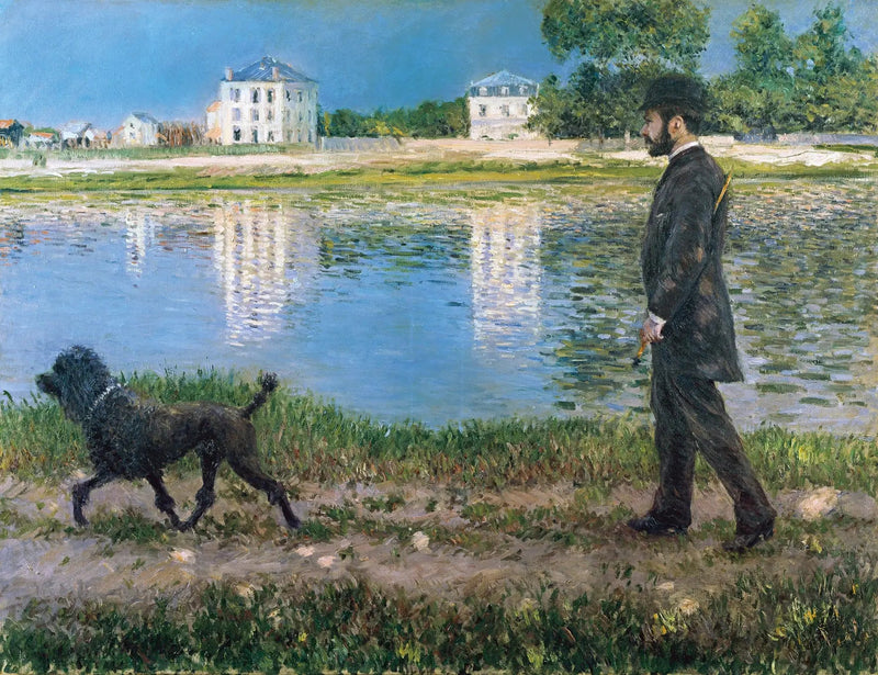 Richard Gallo and his dog in Petit Gennevilliers - Gustave Caillebotte
