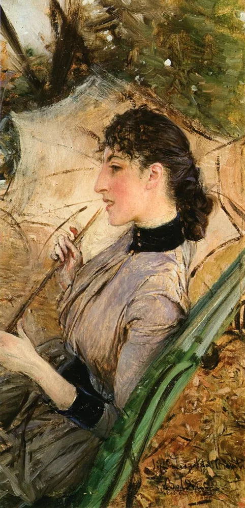 Portrait of Alaide Banti with the parasol - Giovanni Boldini