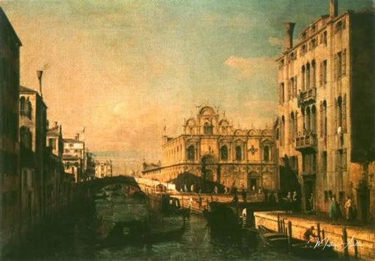 Riva les Mendicanti et Scuola di Saint Marco - Canal Giovanni Antonio - Reproductions de tableaux et peintures haut de gamme