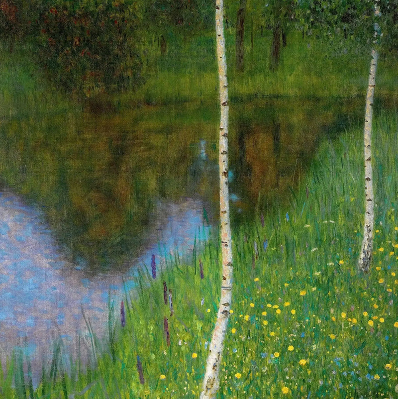Lakeside with Birches - Gustav Klimt